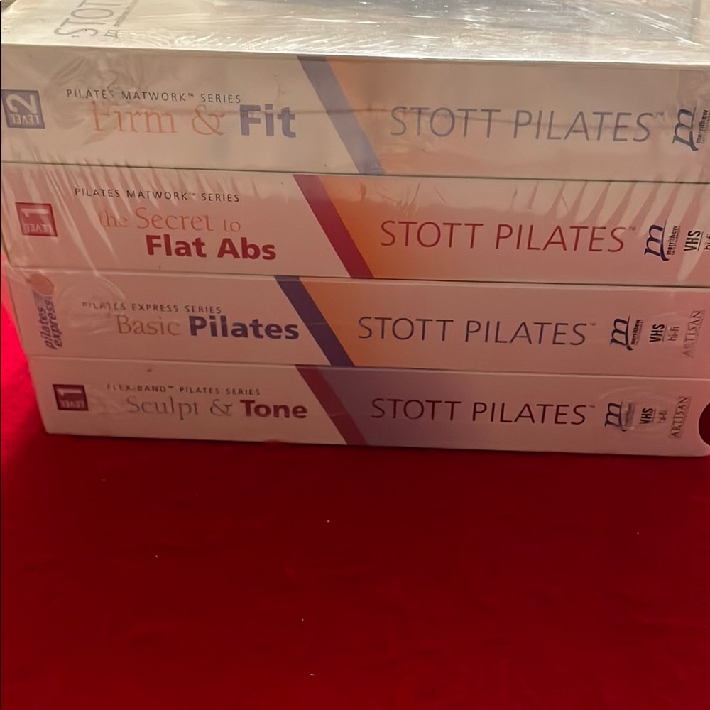 Artisan Gray and White VHS Collection Pilates Fitness Series